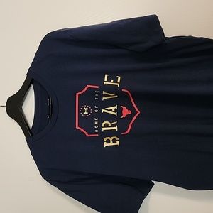 Project Rock Under Armour t-shirt, Large, Blue and Gold